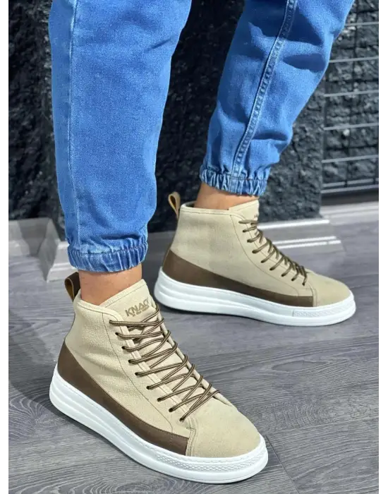 Terzi Bey Yüksek Taban Ayakkabı C-030 Vizon Süet