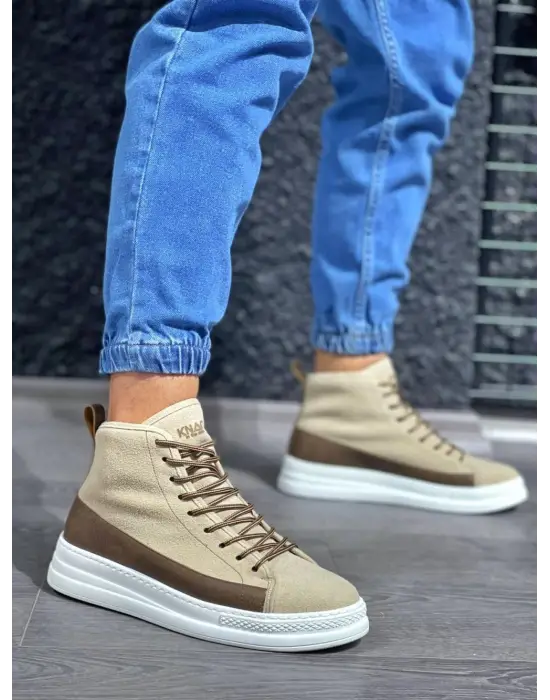 Terzi Bey Yüksek Taban Ayakkabı C-030 Vizon Süet