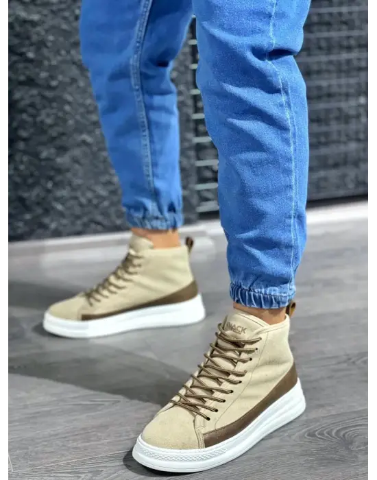 Terzi Bey Yüksek Taban Ayakkabı C-030 Vizon Süet