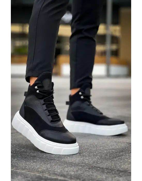 Terzi Bey Yüksek Taban Bot 104 Siyah (beyaz Taban)