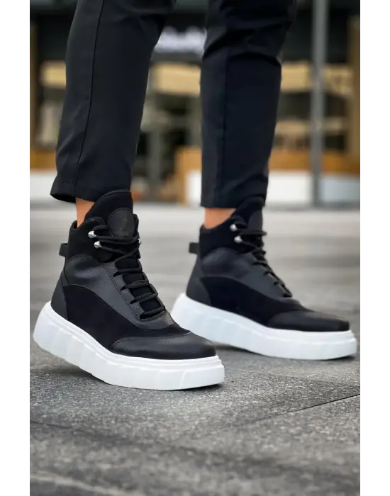 Terzi Bey Yüksek Taban Bot 104 Siyah (beyaz Taban)