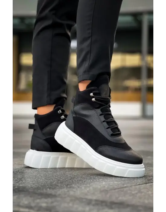 Terzi Bey Yüksek Taban Bot 104 Siyah (beyaz Taban)