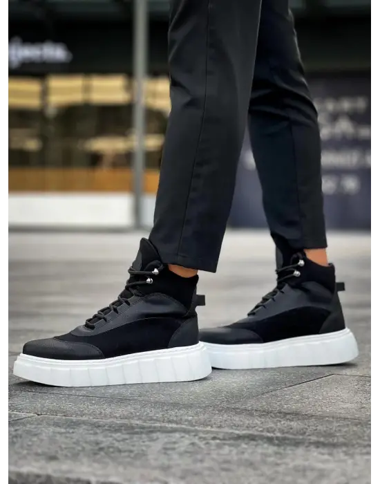 Terzi Bey Yüksek Taban Bot 104 Siyah (beyaz Taban)