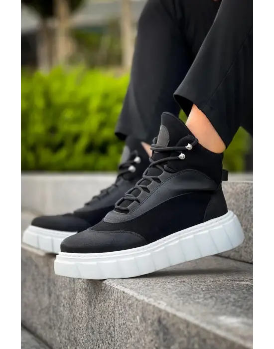 Terzi Bey Yüksek Taban Bot 104 Siyah (beyaz Taban)