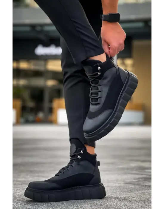 Terzi Bey Yüksek Taban Bot 104 Siyah (siyah Taban)