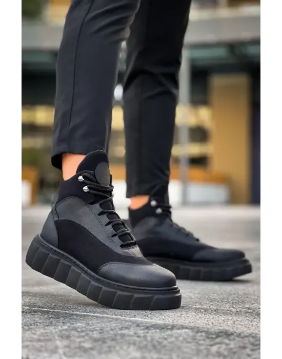 Terzi Bey Yüksek Taban Bot 104 Siyah (siyah Taban)