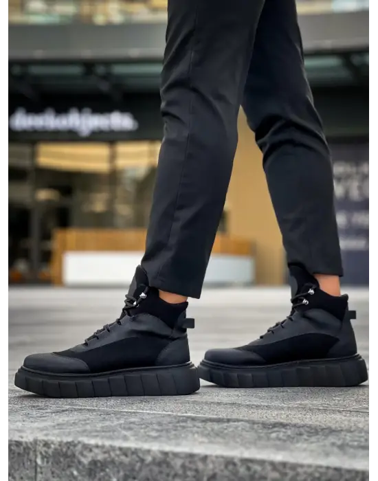 Terzi Bey Yüksek Taban Bot 104 Siyah (siyah Taban)