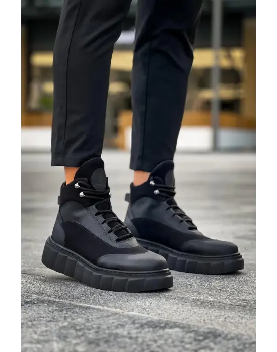 Terzi Bey Yüksek Taban Bot 104 Siyah (siyah Taban)