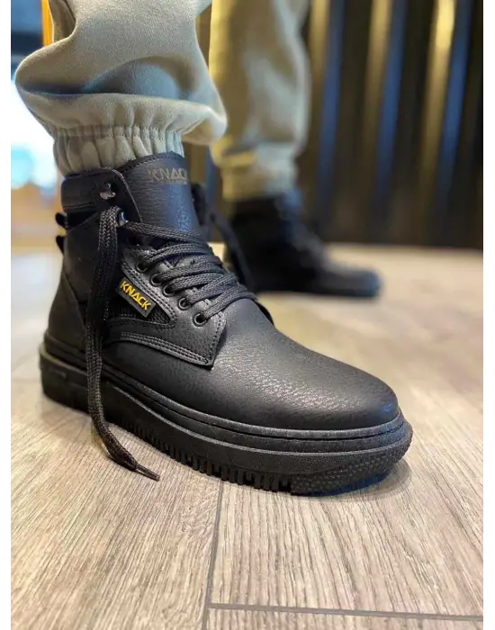 Knack Yüksek Taban Siyah Erkek Botu