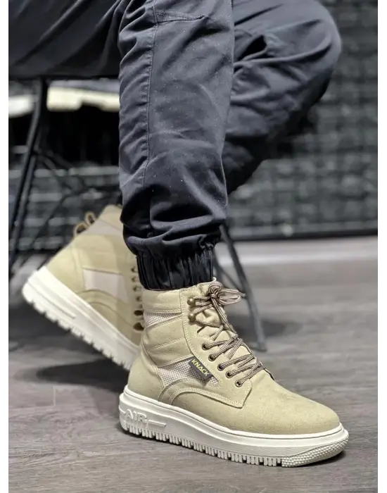 Knack Yüksek Taban Vizon Süet Erkek Botu