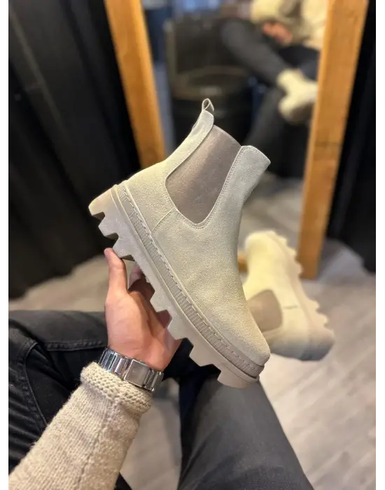 Terzi Bey Yüksek Taban Chelsea Bot 113 Vizon Süet