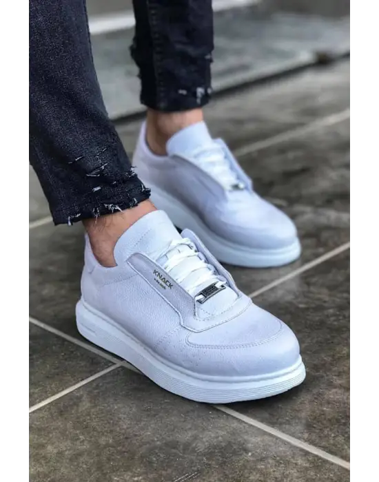 Knack Yüksek Taban Günlük Beyaz Erkek Ayakkabısı