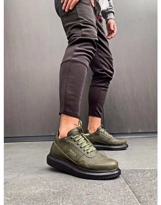 Terzi Bey Yüksek Taban Günlük Ayakkabı 040 Haki (siyah Taban)