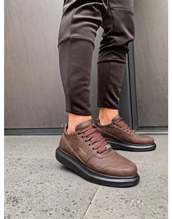 Terzi Bey Yüksek Taban Günlük Ayakkabı 040 Kahverengi (siyah Taban)