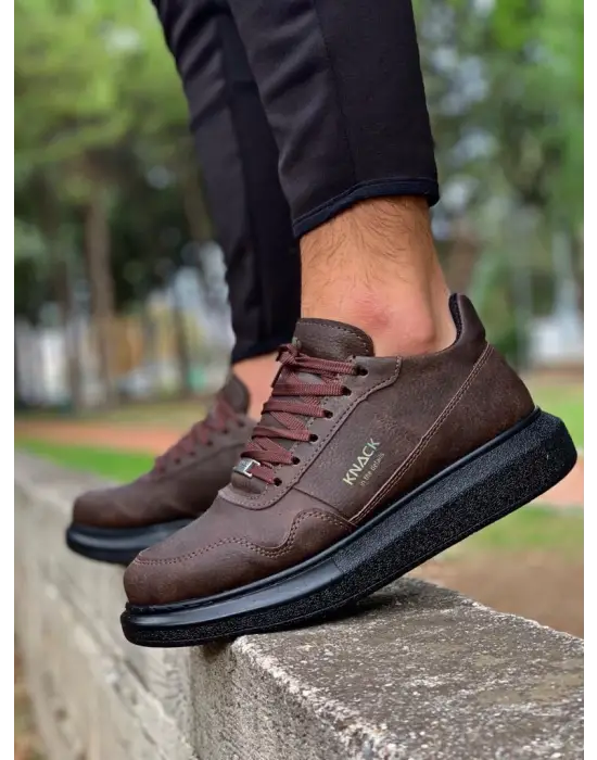 Terzi Bey Yüksek Taban Günlük Ayakkabı 040 Kahverengi (siyah Taban)