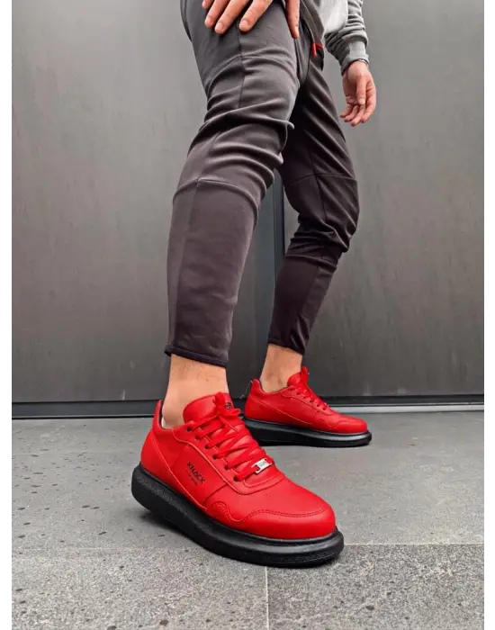 Terzi Bey Yüksek Taban Günlük Ayakkabı 040 Kırmızı (siyah Taban)