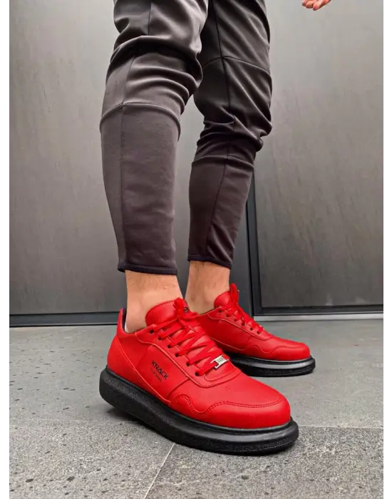 Terzi Bey Yüksek Taban Günlük Ayakkabı 040 Kırmızı (siyah Taban)