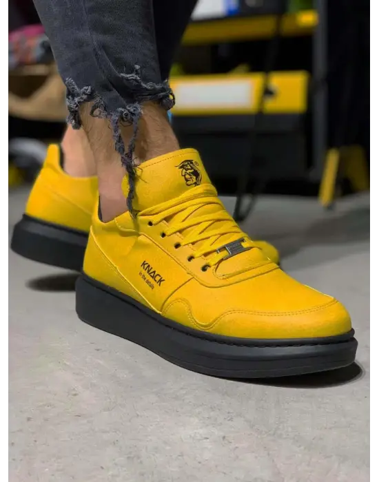 Terzi Bey Yüksek Taban Günlük Ayakkabı 040 Sarı (siyah Taban)