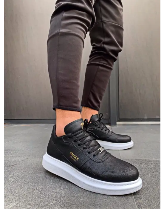 Terzi Bey Yüksek Taban Günlük Ayakkabı 040 Siyah (beyaz Taban)