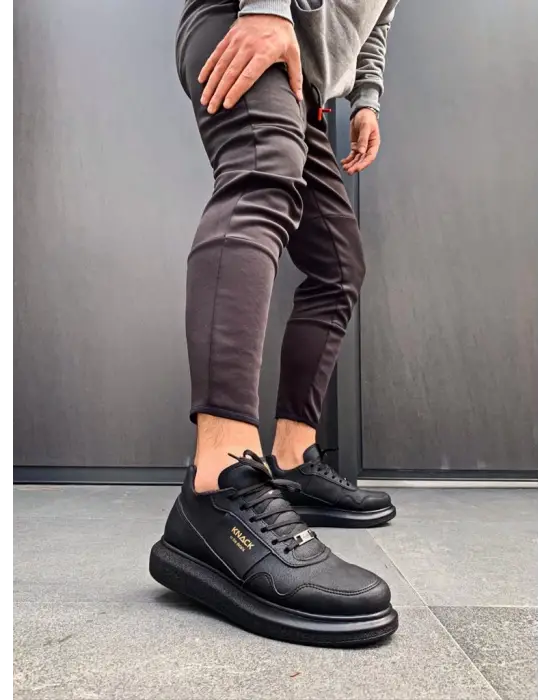 Terzi Bey Yüksek Taban Günlük Ayakkabı 040 Siyah (siyah Taban)