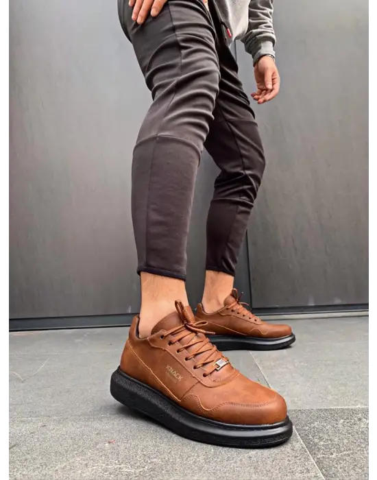 Terzi Bey Yüksek Taban Günlük Ayakkabı 040 Taba (siyah Taban)