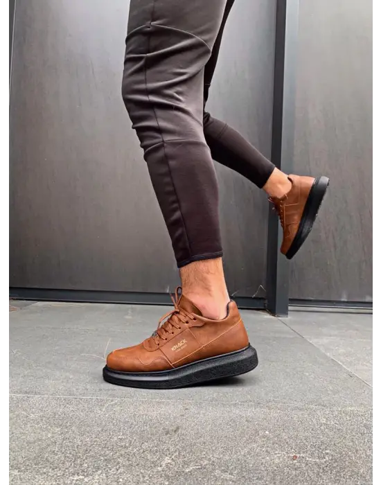 Terzi Bey Yüksek Taban Günlük Ayakkabı 040 Taba (siyah Taban)