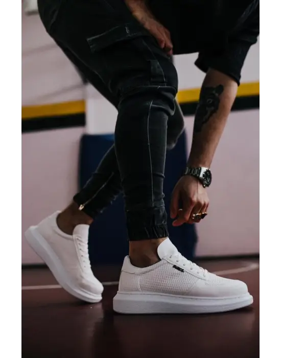 Terzi Bey Yüksek Taban Günlük Ayakkabı 042 Beyaz