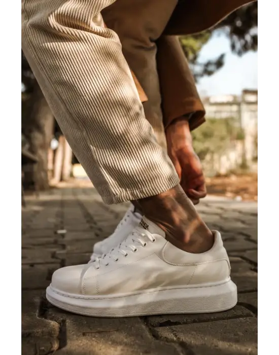 Terzi Bey Yüksek Taban Günlük Ayakkabı 044 Beyaz