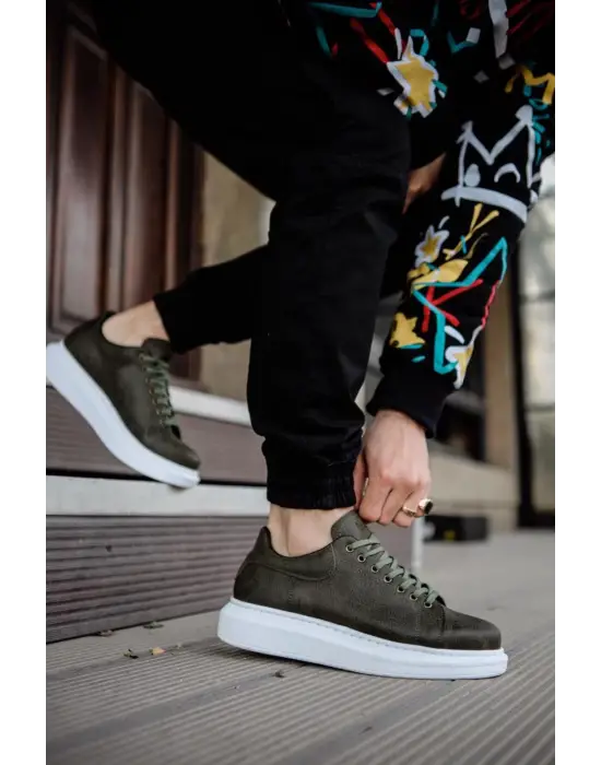 Terzi Bey Yüksek Taban Günlük Ayakkabı 044 Haki