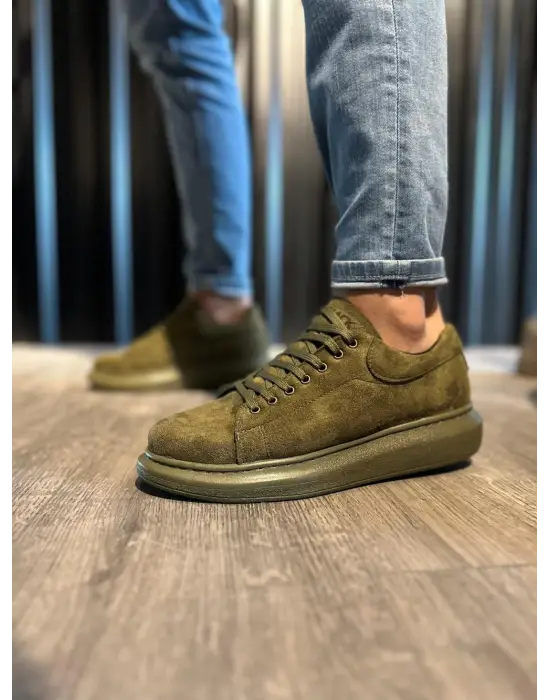 Terzi Bey Yüksek Taban Günlük Ayakkabı 044 Haki (süet)