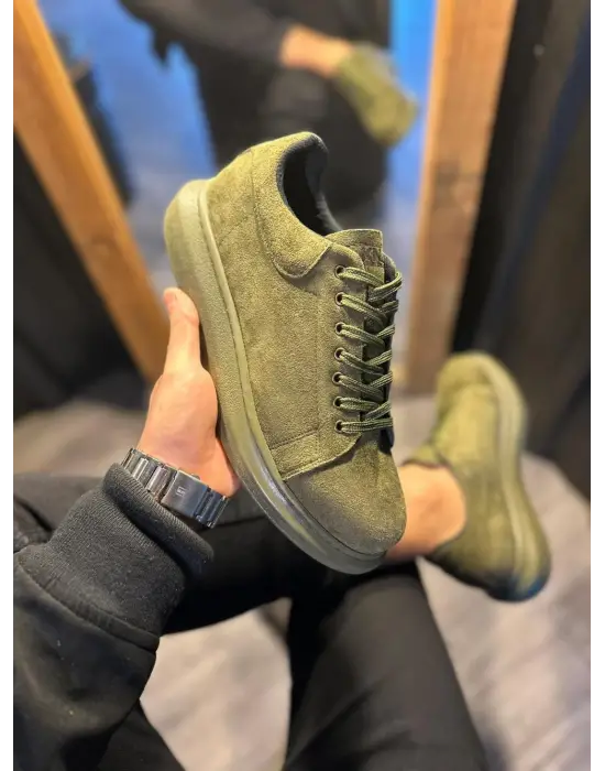 Terzi Bey Yüksek Taban Günlük Ayakkabı 044 Haki (süet)