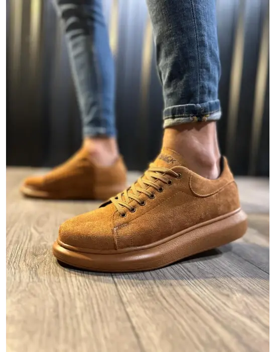 Terzi Bey Yüksek Taban Günlük Ayakkabı 044 Taba Süet