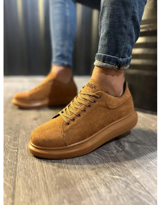 Terzi Bey Yüksek Taban Günlük Ayakkabı 044 Taba Süet