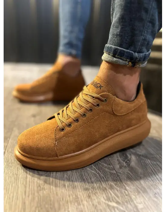 Terzi Bey Yüksek Taban Günlük Ayakkabı 044 Taba Süet