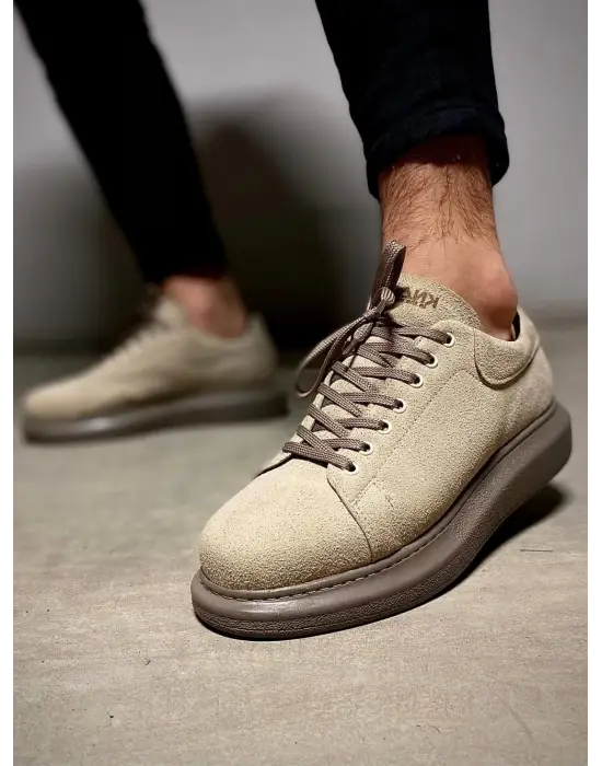 Terzi Bey Yüksek Taban Günlük Ayakkabı 044 Vizon Süet