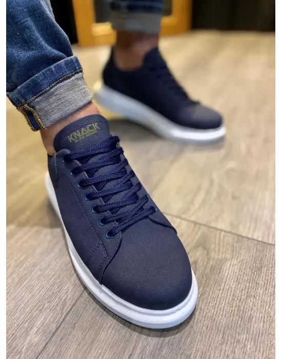 Terzi Bey Yüksek Taban Günlük Ayakkabı 045 Lacivert (beyaz Taban)