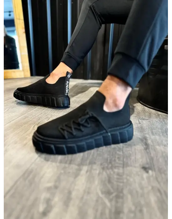 Terzi Bey Yüksek Taban Günlük Ayakkabı 1025 Siyah (siyah Taban)