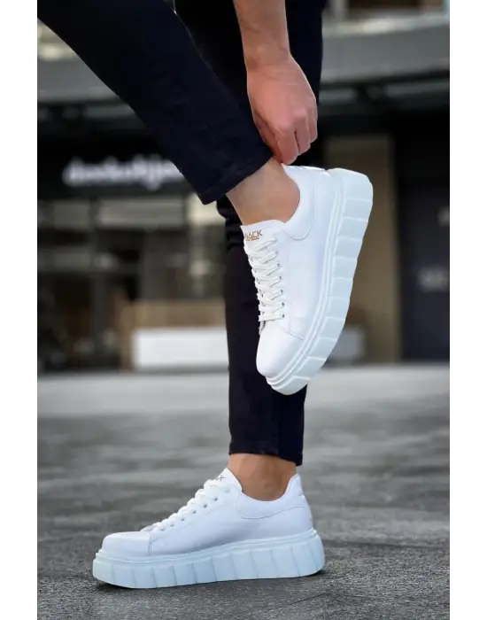 Terzi Bey Yüksek Taban Günlük  Ayakkabı 144  Beyaz