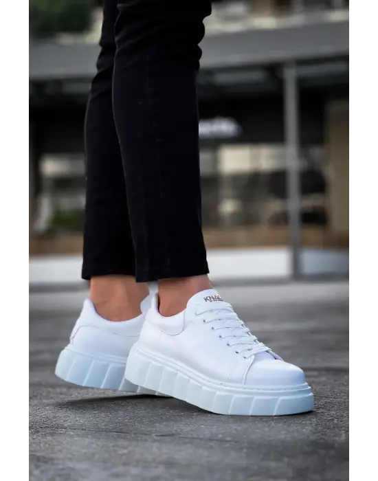 Terzi Bey Yüksek Taban Günlük  Ayakkabı 144  Beyaz