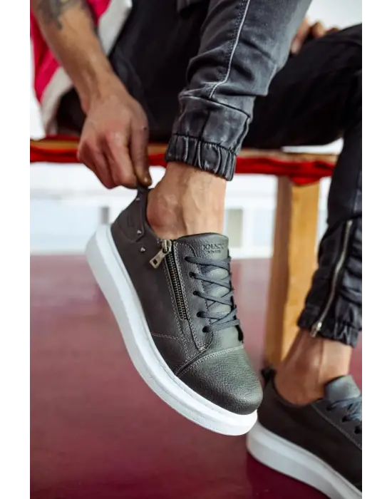 Terzi Bey Yüksek Taban Günlük Ayakkabı 555 Gri