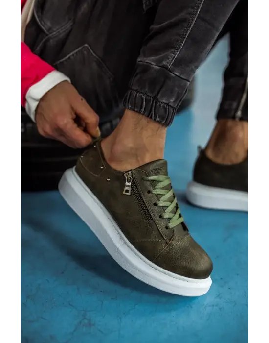 Terzi Bey Yüksek Taban Günlük Ayakkabı 555 Haki