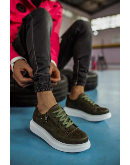 Terzi Bey Yüksek Taban Günlük Ayakkabı 555 Haki