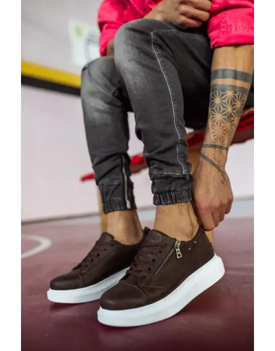 Terzi Bey Yüksek Taban Günlük Ayakkabı 555 Kahverengi