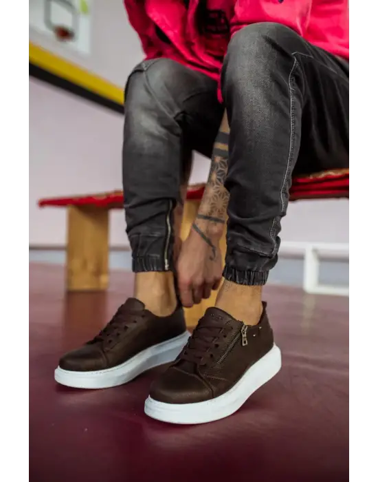 Terzi Bey Yüksek Taban Günlük Ayakkabı 555 Kahverengi