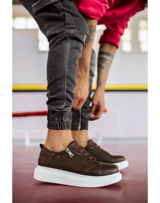 Terzi Bey Yüksek Taban Günlük Ayakkabı 555 Kahverengi