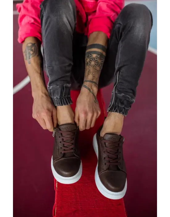 Terzi Bey Yüksek Taban Günlük Ayakkabı 555 Kahverengi