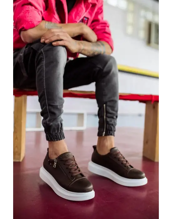 Terzi Bey Yüksek Taban Günlük Ayakkabı 555 Kahverengi