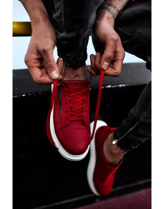 Terzi Bey Yüksek Taban Günlük Ayakkabı 555 Kırmızı