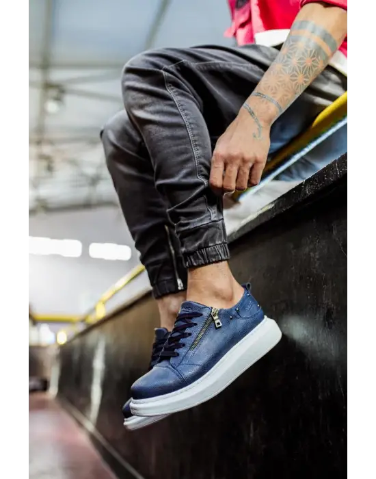 Terzi Bey Yüksek Taban Günlük Ayakkabı 555 Lacivert