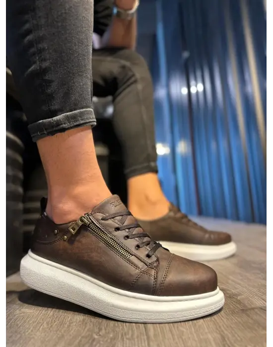 Terzi Bey Yüksek Taban Günlük Ayakkabı 555 Mat Kahverengi